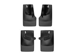 Mud Flaps, No-Drill DigitalFit, Front an Rear, Thermoplastic, Black, Chevrolet, Pair