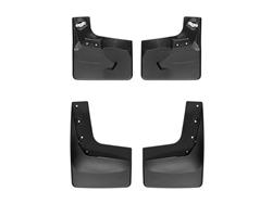 Mud Flaps, No-Drill DigitalFit, Front an Rear, Thermoplastic, Black, Ford, Pair