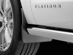 Mud Flaps, No-Drill, Thermoplastic, Black, Front, Ford, Pair