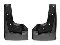 Mud Flaps, No-Drill, Thermoplastic, Black, Front, Ram, Pair