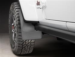 Mud Flaps, No-Drill DigitalFit, Front, Thermoplastic, Black, Jeep, Pair