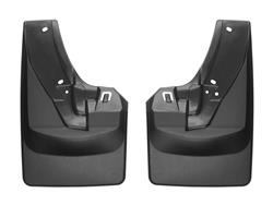 Mud Flaps, No-Drill DigitalFit, Front, Thermoplastic, Black, Ram, With Fender Flares, Pair