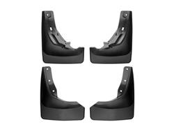 Mud Flaps, No-Drill, Thermoplastic, Black, Front and Rear, Ford, Set of 4