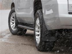 Mud Flaps, No-Drill, Thermoplastic, Black, Rear, Dodge, Pair