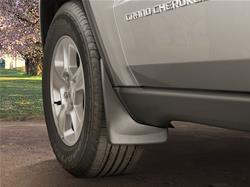 Mud Flaps, No-Drill, Thermoplastic, Black, Front, Jeep, Pair