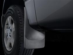 Mud Flaps, No-Drill, Thermoplastic, Black, Front, Cadillac, Chevrolet, GMC, Pair