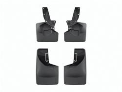 Mud Flaps, No-Drill, Thermoplastic, Black, Does Not Fit Models Equipped with A 315 Width Tire, Front and Rear, Ford, Set of 4