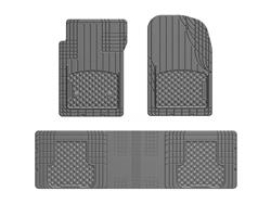 Floor Mats, AVM Trim To Fit, Thermoplastic, Gray, Front/Second Seat, Set of 3
