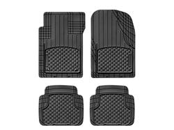 Floor Mats, AVM Trim To Fit, Thermoplastic, Black, Front/Second Seat, Set of 4
