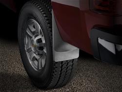 Mud Flaps, DigitalFit, Rear, Thermoplastic, Black, GM, Pickup, Pair