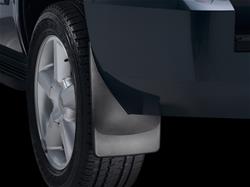 Mud Flaps, No-Drill, Thermoplastic, Black, Front, Chevrolet, GMC, Pair