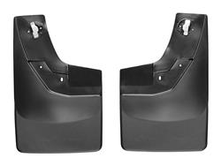 Mud Flaps, DigitalFit, No-Drill, Rear, Thermoplastic, Black, Chevrolet, Pair