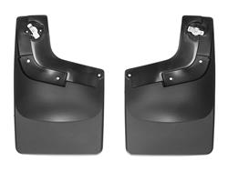 Mud Flaps, No-Drill DigitalFit, Rear, Thermoplastic, Black, Chevy, GMC, Pair