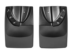 Mud Flaps, No-Drill DigitalFit, Thermoplastic, Black, Toyota, Rear, Pair
