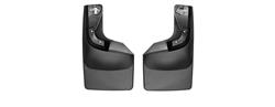 Mud Flaps, No-Drill DigitalFit, Thermoplastic, Black, Ford, Rear, Pair