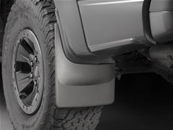 Mud Flaps, No-Drill, Thermoplastic, Ford, Rear, Black, Pair