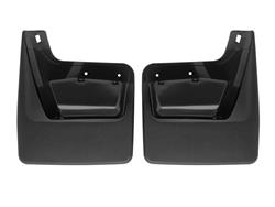 Mud Flaps, No-Drill DigitalFit, Rear, Thermoplastic, Black, GMC, Pair