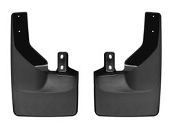 Mud Flaps, No-Drill, Rear, Thermoplastic, Black, Ford, Bronco, Pair