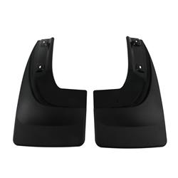 Mud Flaps, No-Drill, Thermoplastic, Black, Rear, Jeep, Pair