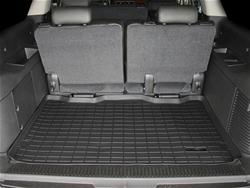 Floor Mat, Floor Liner, Cargo Tray, Thermoplastic, Black, Cadillac, Chevy, GMC, Behind 3rd Row, Each