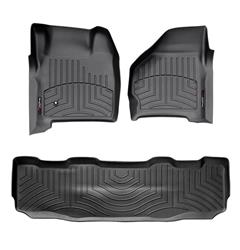 Floor Mat, Weather Tech DigitalFit, Front/Second Seat, Thermoplastic, Black, Ford, Set
