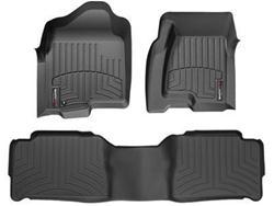 Floor Mat, Weather Tech DigitalFit, Front/Second Seat, Thermoplastic, Black, Chevy, Set