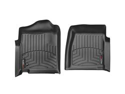 Floor Mat, Front Seat, Thermoplastic, Black, Chevy, GMC, Pickup, Pair