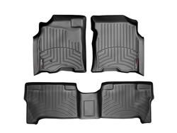 Floor Mats, FloorLiners, Front/Second Seat, Thermoplastic, Black, Toyota, Set