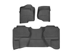 Floor Mats, FloorLiner HP, Front/Second Seat, Thermoplastic, Black, Ford, Set