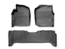 Floor Mats, FloorLiners, Front/Second Seat, Thermoplastic, Black, Lexus, Toyota, Set