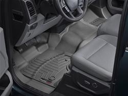 Floor Mats, Floor Liners, Front Seat, Over The Hump. Thermoplastic, Black, Ford, Each