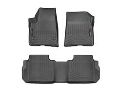 Floor Mats, FloorLiners, Front/Second Seat, Thermoplastic, Black, Chevy, GMC, Set