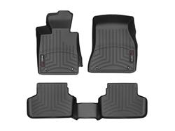 Floor Mats, FloorLiners, Front/Second Seat, Thermoplastic, Black, BMW, Set