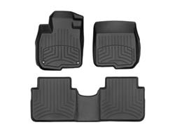 Floor Mats, FloorLiner HP, Front/Second Seat, Thermoplastic, Black, use on Honda®, CR-V, Set