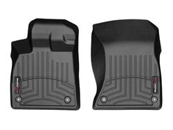 Floor Mats, FloorLiners, Front Seat, Thermoplastic, Black, Audi, Pair