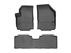 Floor Mats, FloorLiners, Front/Second Seat, Thermoplastic, Black, Chevy, Set