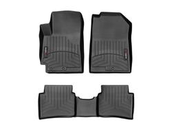Floor Mat, Automotive, Front/Second Seat, Thermoplastic, Black, for Kia, Set