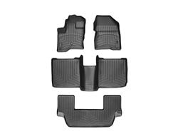 Floor Mat, Automotive, Front/Second/Third Seat, Thermoplastic, Black, Subaru, Set