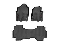 Floor Mat, Automotive, All-Weather, Front/Second Seat, Thermoplastic, Black, Ram, Set