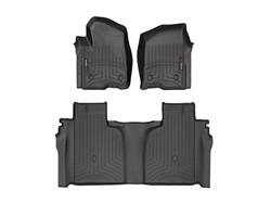 Floor Mat, Automotive, Front/Second Seat, Thermoplastic, Black, Chevy, GMC, Set