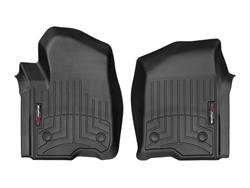 Floor Mats, Floor Liners, Front Seat, Thermoplastic, Black, Chevy, GMC, Pair