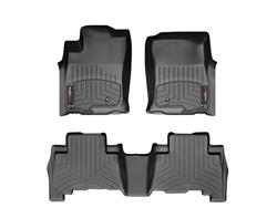 Floor Mat, Automotive, Front/Second Seat, Thermoplastic, Black, Subaru, Set