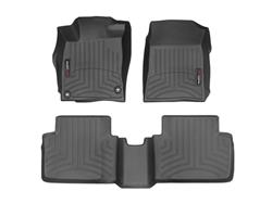 Floor Mats, FloorLiners, Front/Second Seat, Thermoplastic, Black, use on Honda®, Insight, Set