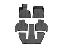 Floor Mats, FloorLiners, Front/Second/Third Seat, Thermoplastic, Black, Models with 6 Passenger Seating, BMW, X7, Set
