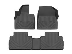 Floor Mats, FloorLiner HP, Front/Second Seat, Thermoplastic, Black, for Kia, Set