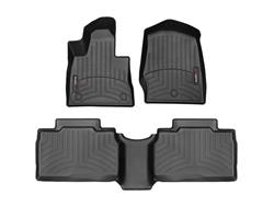Floor Mats, WeatherTech DigitalFit FloorLiners, Front/Second Seat, Thermoplastic, Black, Ford, Set