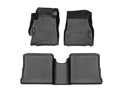 Floor Mats, WeatherTech DigitalFit FloorLiners, Front/Second Seat, Thermoplastic, Black, Nissan, Set