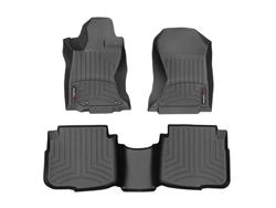 Floor Mats, WeatherTech DigitalFit FloorLiners, Front/Second Seat, Thermoplastic, Black, Subaru, Set