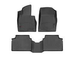 Floor Mats, FloorLiner, Front/Second Row, Fits All Wheel Drive Models, Thermoplastic, Black, for Kia, Set
