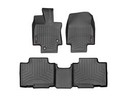 Floor Mats, FloorLiners, Front/Second/Third Seat, Thermoplastic, Black, Toyota, Set